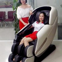 Ghế Massage toàn thân cao cấp 4D MBH model KS-989 màu trắng -đen