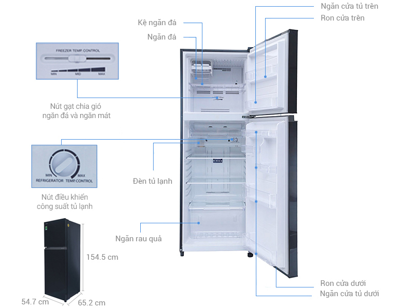 Tủ lạnh Toshiba 226 lít GR-M28VHBZ(UKG)