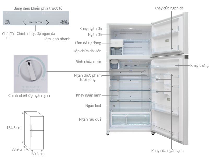 Tủ lạnh Sharp 397 lít SJ-XP400PG